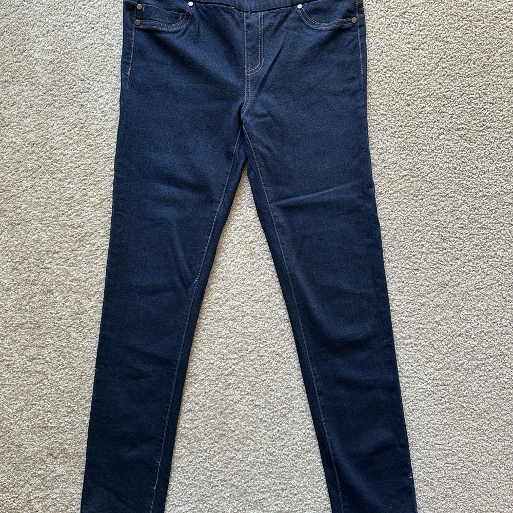 Liverpool Sienna Pull on Denim Legging Dark Blue Skinny Jeans